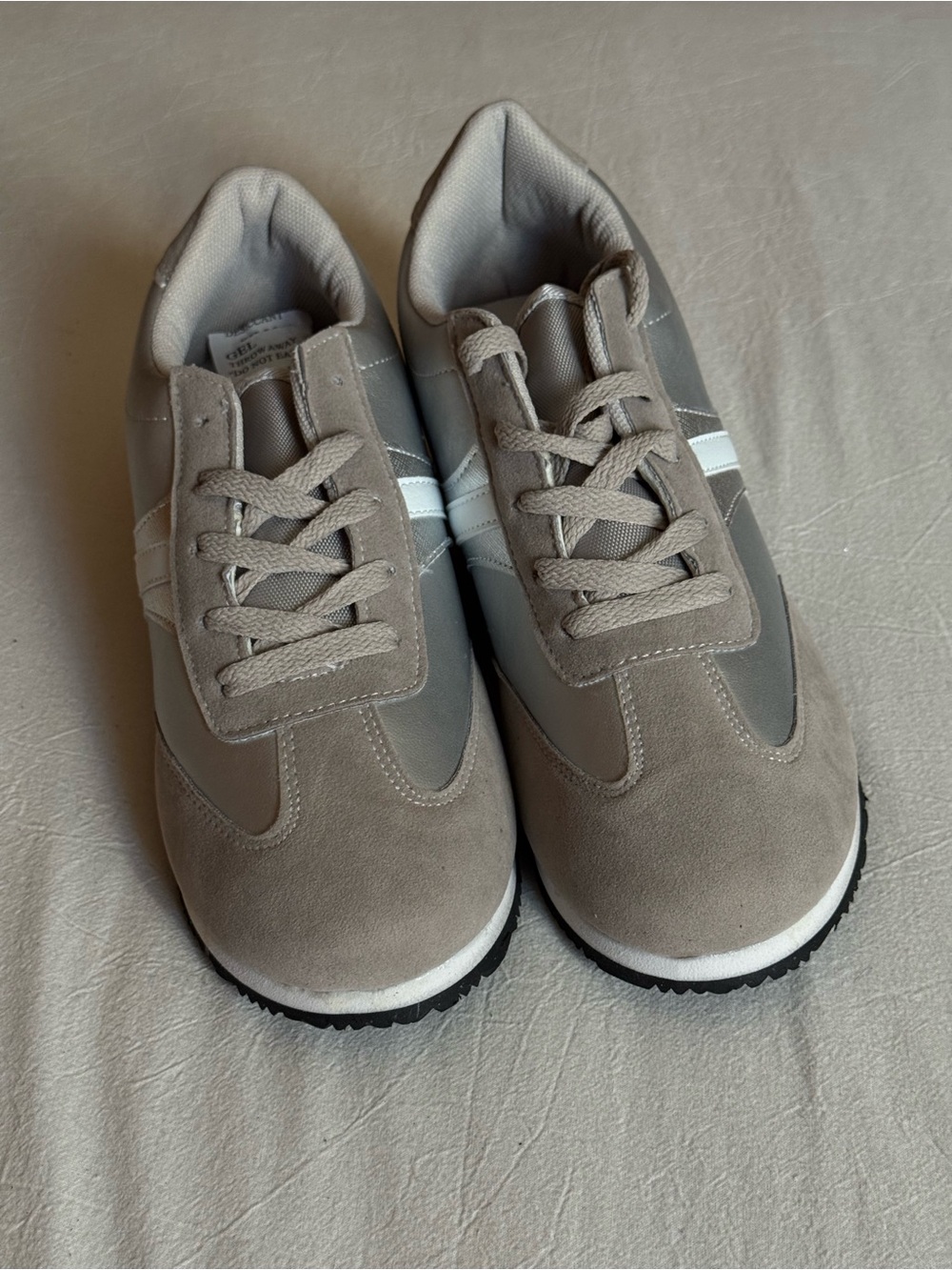 Cushion Walk Memory Foam by Avon Silver and White Women's Athletic Sneakers